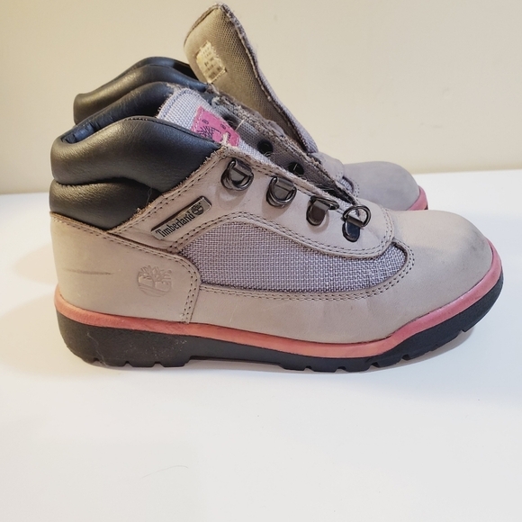 Timberland gray Girls lace up boots size 2 - Picture 1 of 9